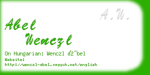 abel wenczl business card